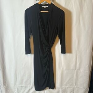 Classic black wrap dress